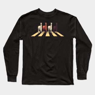 Abbey Road Llamas Long Sleeve T-Shirt